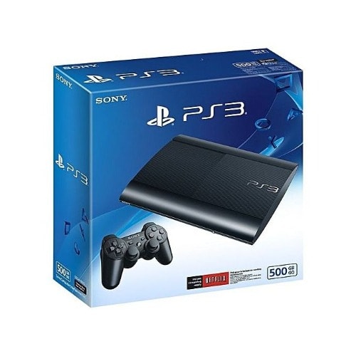 Ps3 Super Slim 500gb+ 2 Controller +20 Bonus Games [pes 19, Fifa 19,mk, God Of War ,gta V