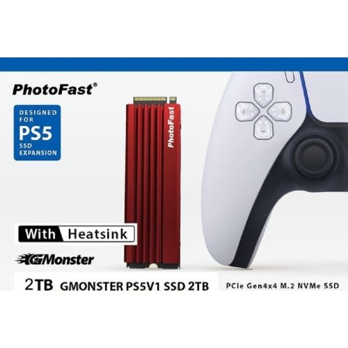 Gmonster PS5 V1SE 2TB SSD, Up To 5600 Mb/s Speed, M.2 Nvme With Heatsink For Playstation 5