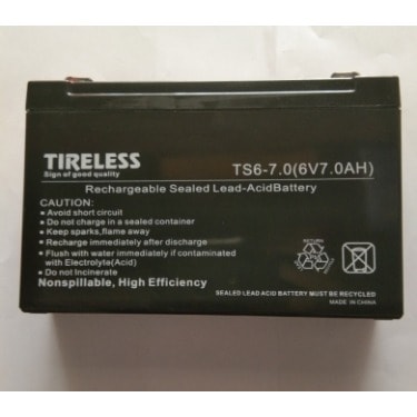 Tireless 6v7ah Rechargeable Fan Battery