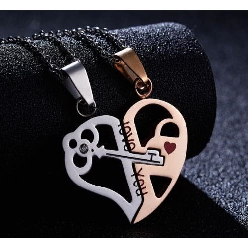 Pendants Necklace For Lovers - 2Pieces