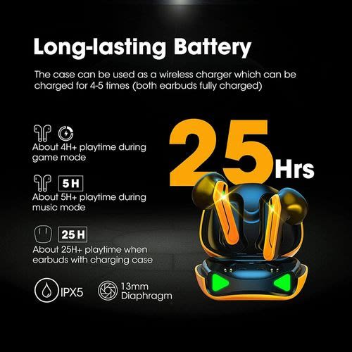Air-car  Bt Gaming Earbuds 0.04ms Low Latency With Microphone