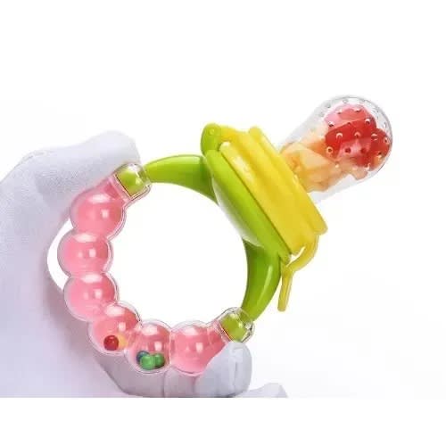 Baby Fruit Bell Silicone Pacifier- Pink
