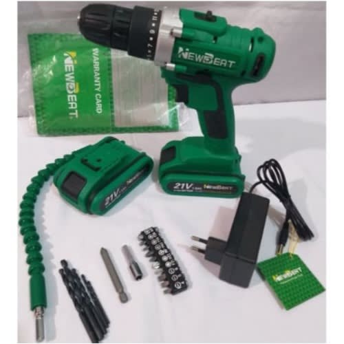 Newbeat Cordless Rechargeable Battery Drill 21v Two Battery Drilling Machine