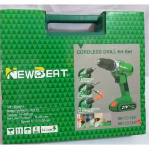 Newbeat Cordless Rechargeable Battery Drill 21v Two Battery Drilling Machine
