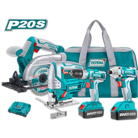 Cordless Battery Machine 4pcs Combo Kits 20v 4ah