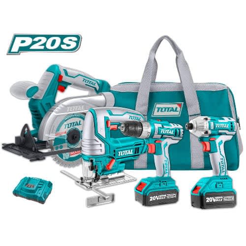 Cordless Battery Machine 4pcs Combo Kits 20v 4ah