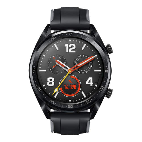 Huawei Wireless Bluetooth  Watch Gt Sport Rubber Strap, Graphite - Ftn-b19  Black