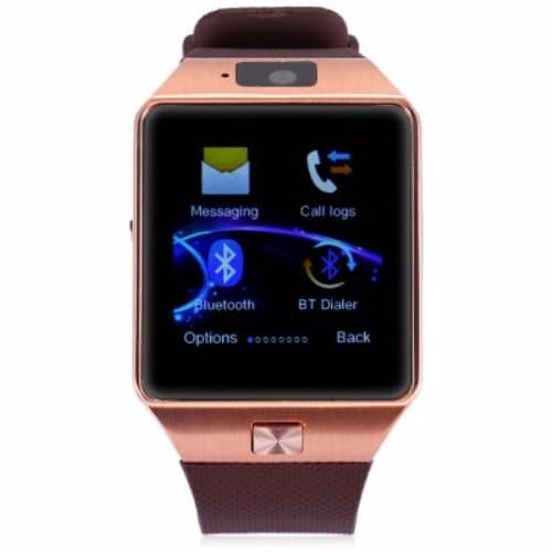 Single Sim Android Smart Watch Phone - Gold