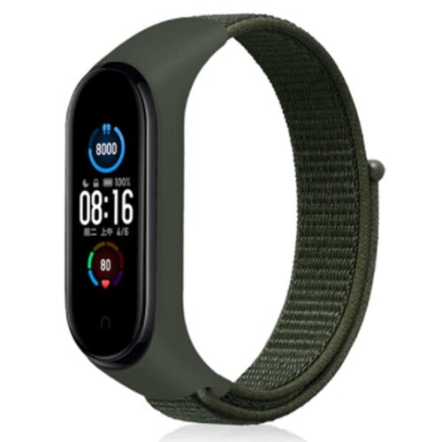 Army Green Nylon Strap Loop For Xiaomi Mi Band 3/4 Wristband