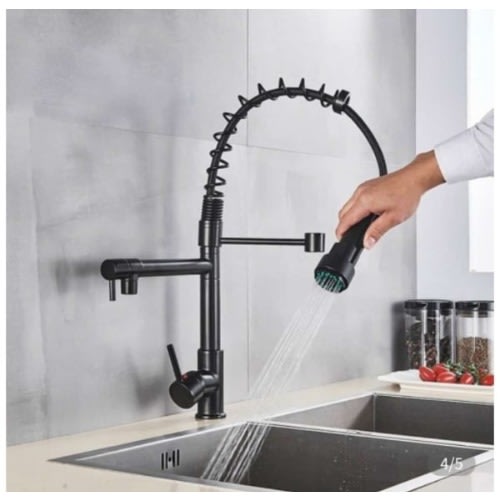Spring Kitchen Mixer Tap - Black