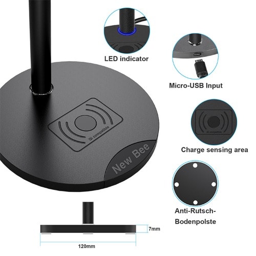 2 In 1 Wireless Headphone Stand & Wireless Charging Pad For Smartphones
