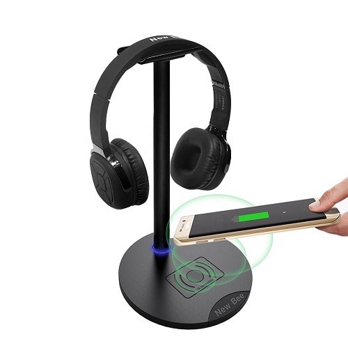 2 In 1 Wireless Headphone Stand & Wireless Charging Pad For Smartphones