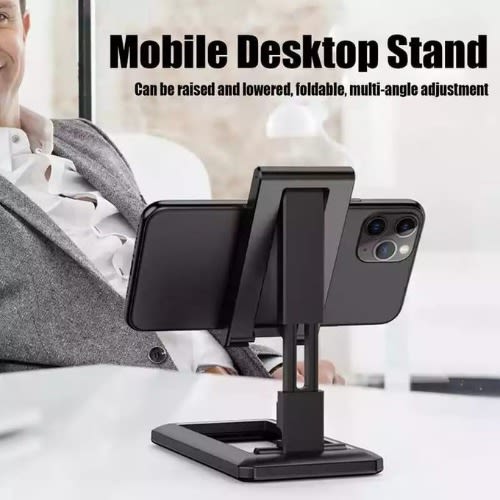Foldable Mobile Phone Holder And Tablet Stand-black