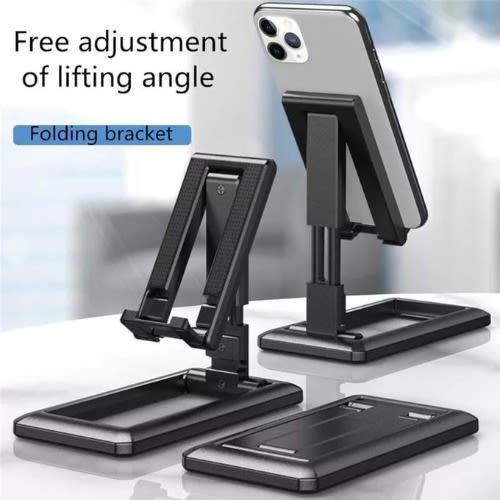 Foldable Mobile Phone Holder And Tablet Stand-black