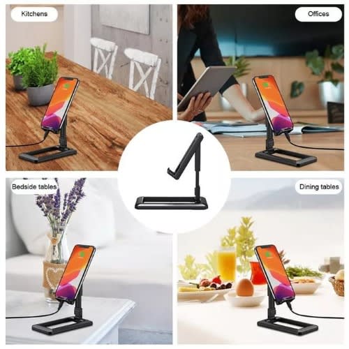 Foldable Mobile Phone Holder And Tablet Stand-black