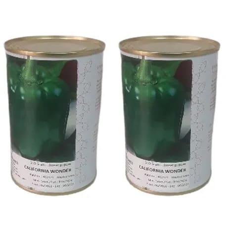 California Wonder Sweet Bell Pepper Seeds - 200 Grams - 2 Tins