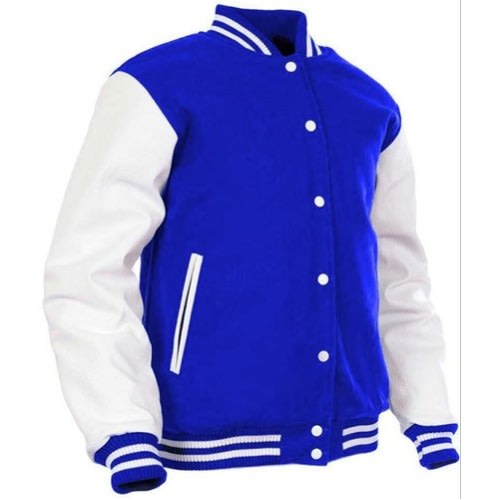Baseball Cap & Varsity Jacket - Blue & White