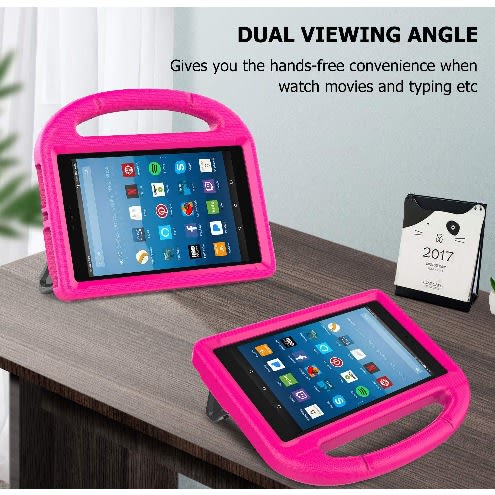 32GB Storage Fire HD Tablet With Alexa - 8" - 2GB RAM + Pink box Proof Case