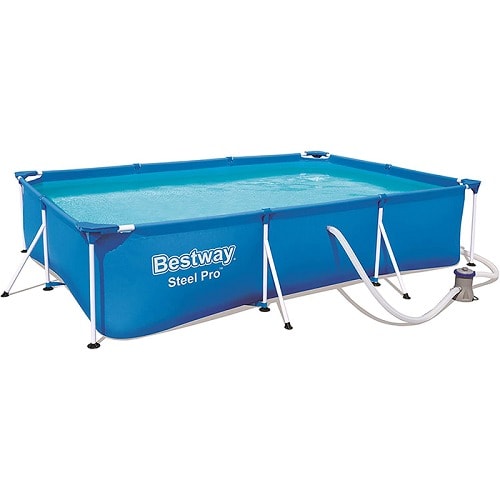 9ft 10” X 6ft By 26''  Steel Pro Rectangular Pool Set With Filter Pump