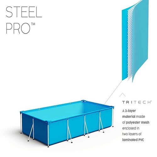 9ft 10” X 6ft By 26''  Steel Pro Rectangular Pool Set With Filter Pump