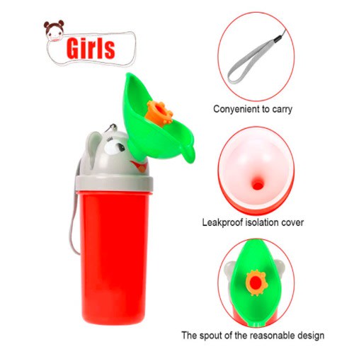 Portable Baby Child Potty Urinal Emergency Toilet - Red