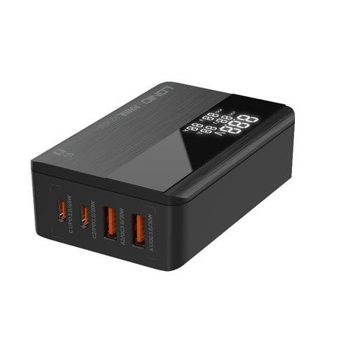 65w  Charger For Notebook And Mobile Phone With 2usb-c Ports + 2 Usb-a Ports