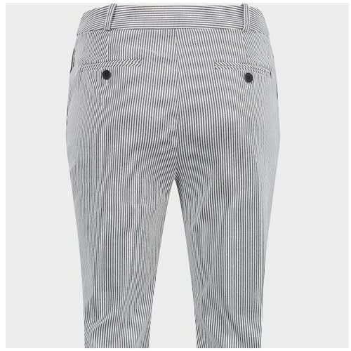 Ladies Grey Stripe Trouser - Grey