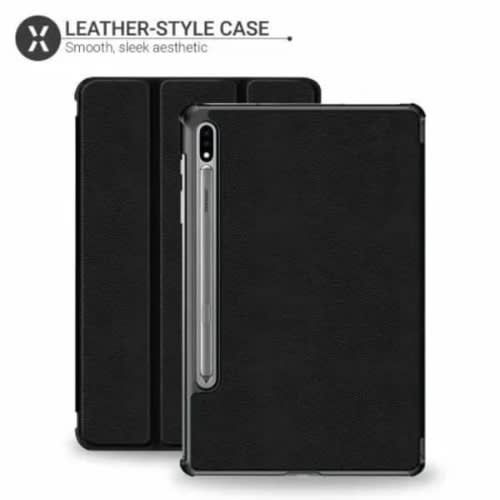 Leather-style Case With S Pen Holder For Samsung Galaxy Tab S8 - Black