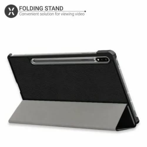 Leather-style Case With S Pen Holder For Samsung Galaxy Tab S8 - Black