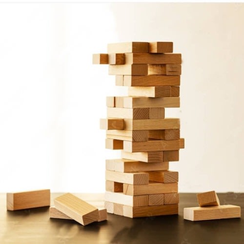 Jenga - Block Game For Kids And Adults - 48 Pieces