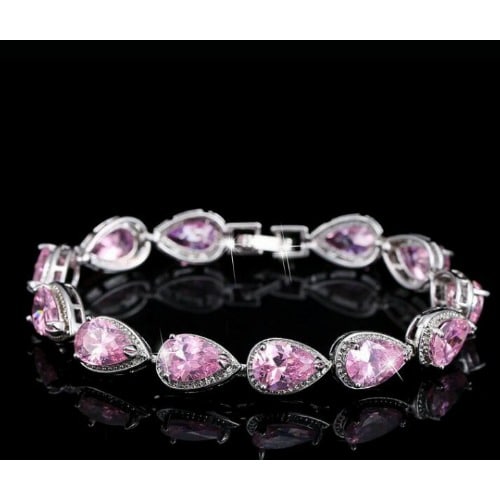 Pear Cut Stone CZ Bracelet