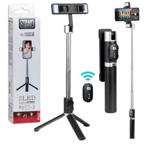 Monopod Tripod With Bluetooth Remote Control 2led P60d-2 1m Double Led