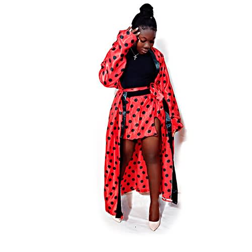 Polka Dot Co-ordinate Dress for Women - Skirt and Jacket