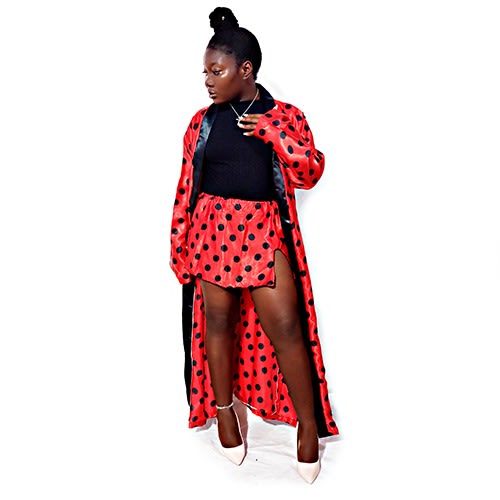 Polka Dot Co-ordinate Dress for Women - Skirt and Jacket