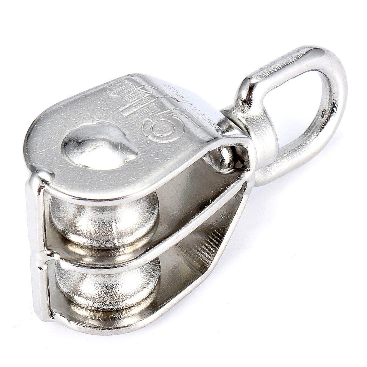 Steel M15 Double Pulley Block For Heavy Duty Wire Rope Chain Traction Wheel