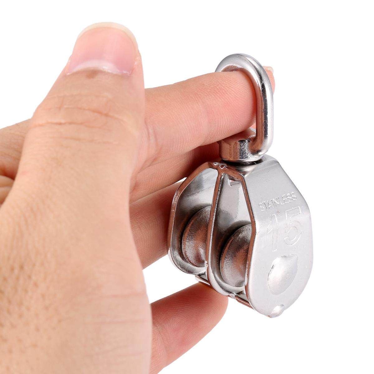 Steel M15 Double Pulley Block For Heavy Duty Wire Rope Chain Traction Wheel