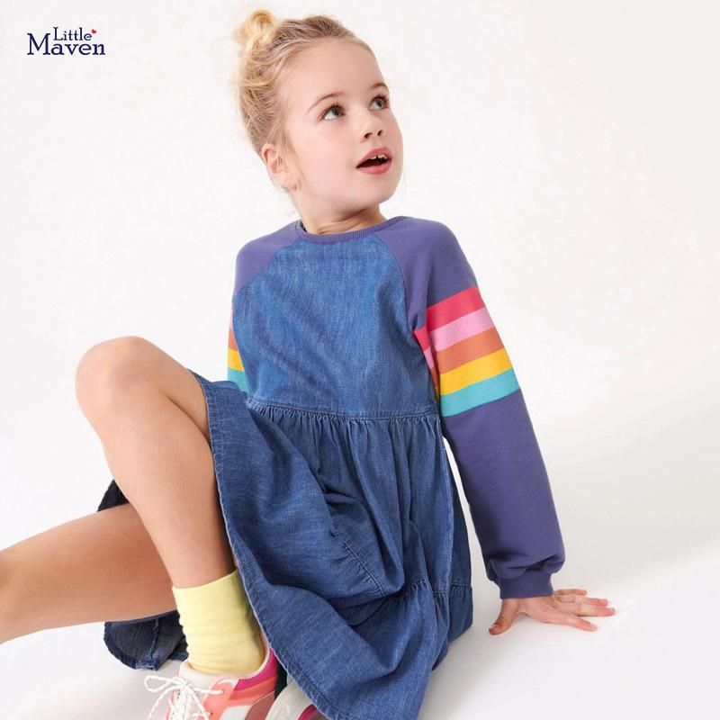 2023 European and American children's skirt autumn new small and medium-sized chil