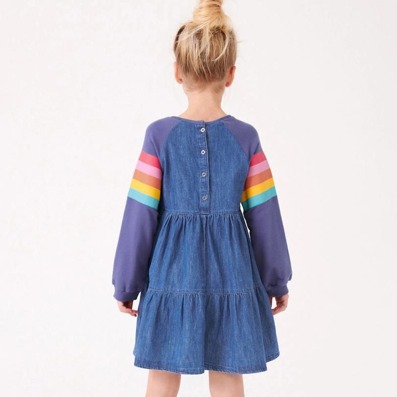 2023 European and American children's skirt autumn new small and medium-sized chil