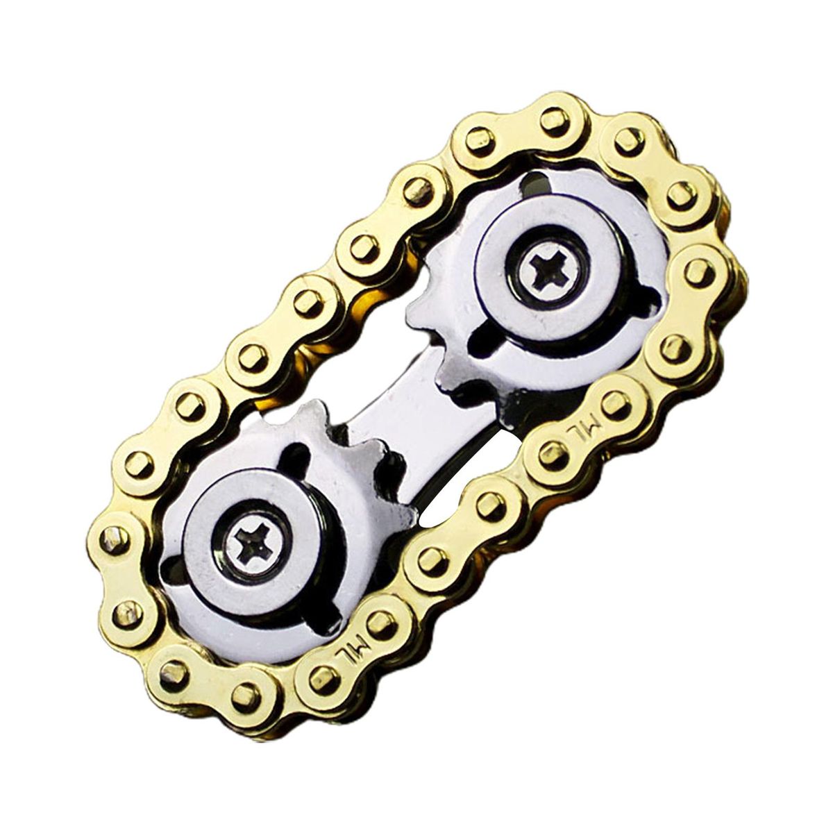 Fingertip Gear Chain Fingertip Gear Chain Anti Stress Toy Golden
