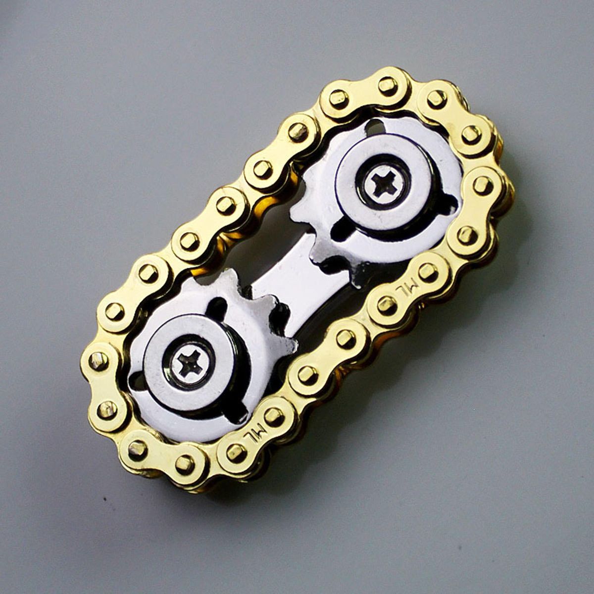 Fingertip Gear Chain Fingertip Gear Chain Anti Stress Toy Golden
