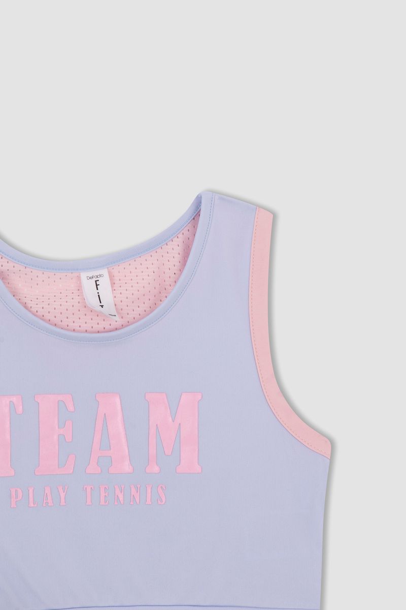 Girl Regular Fit Sleeveless Knitted Athlete - Blue