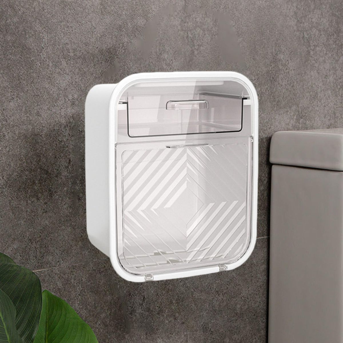 Tissue Box Towel Napkin Storage Box Cosmetics Holder White