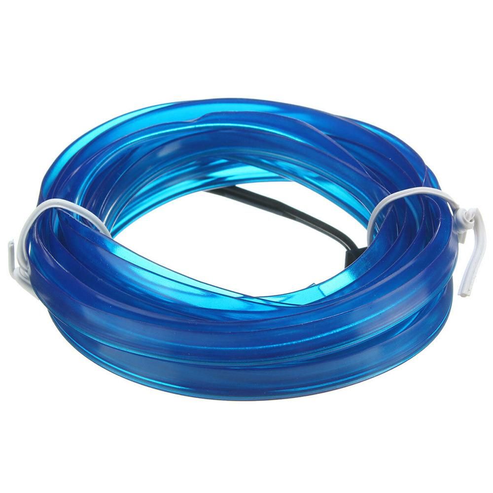 3m Usb 5v Blue Led Light Glow El Wire String Strip Rope Car