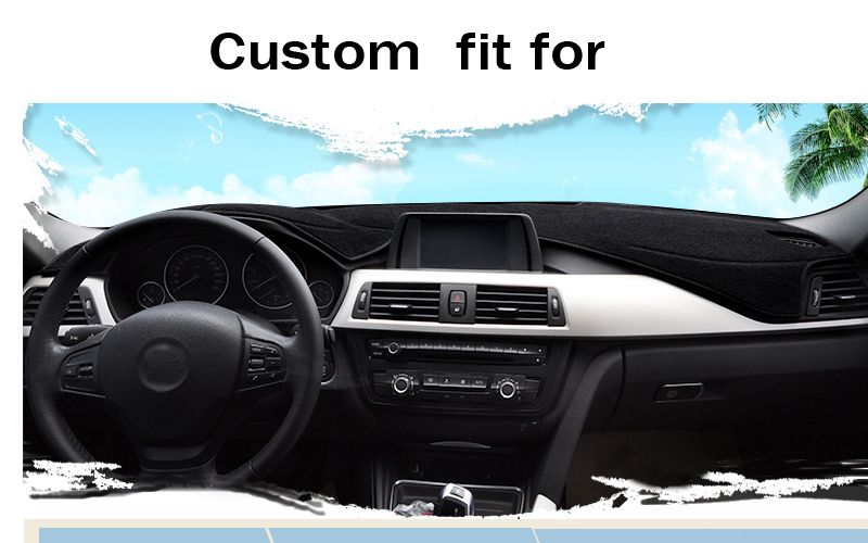 Rkca Car Dashboard Cover Mat For Toyota Old Prado 2002-2009