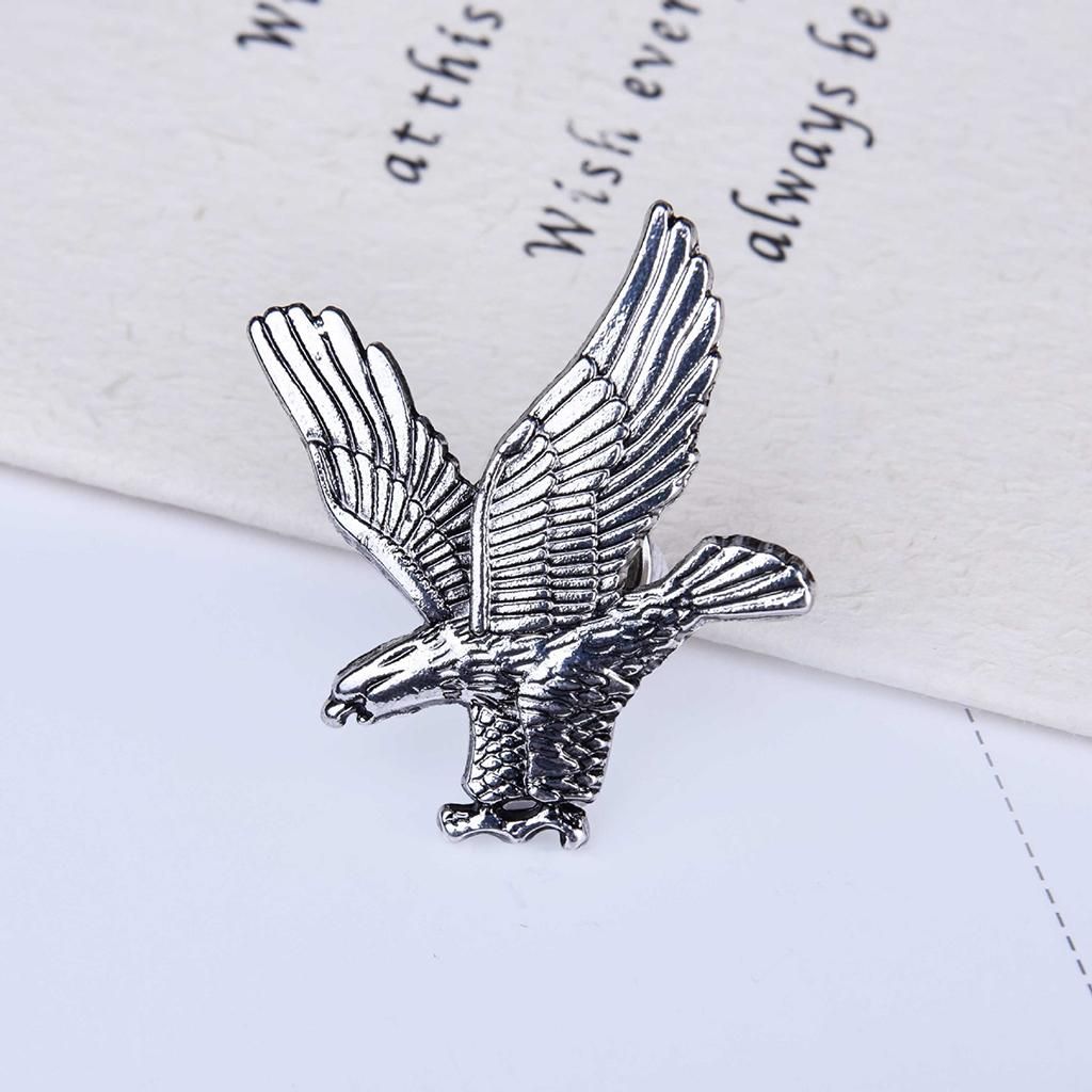 2Pcs Charms Accessory Bald Eagle  Lapel Pin Brooch For Men