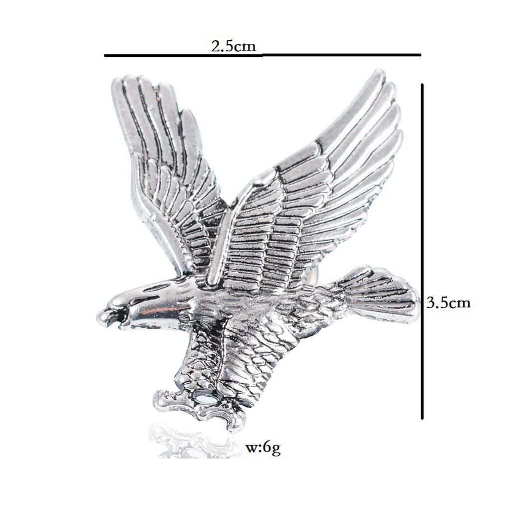 2Pcs Charms Accessory Bald Eagle  Lapel Pin Brooch For Men