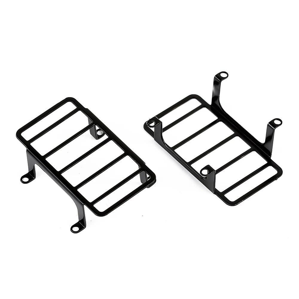 Black Metal 6PCS Front Rear LED Light Cover for 1/10 RC Crawler Car TRX-4 G500 TRX6 G63 Parts
