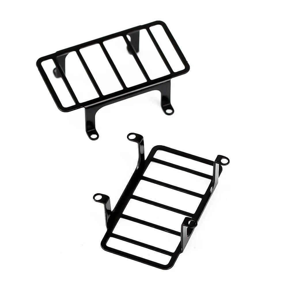 Black Metal 6PCS Front Rear LED Light Cover for 1/10 RC Crawler Car TRX-4 G500 TRX6 G63 Parts