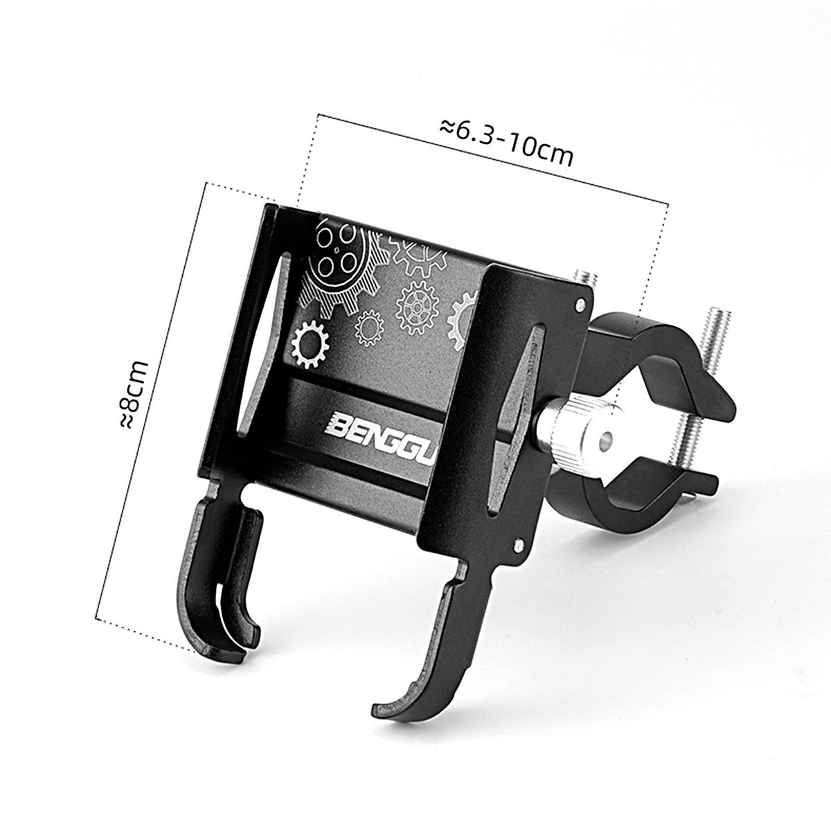 Bicycle Phone Stand MTB Scooter Non-slip Navigation Bracket Black