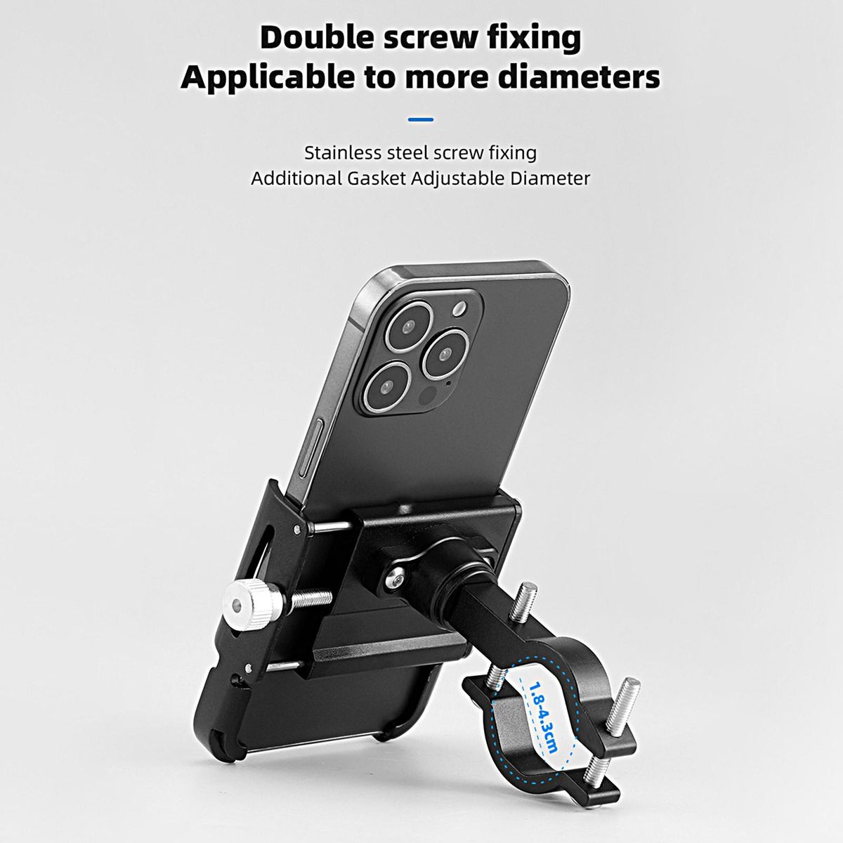 Bicycle Phone Stand MTB Scooter Non-slip Navigation Bracket Black